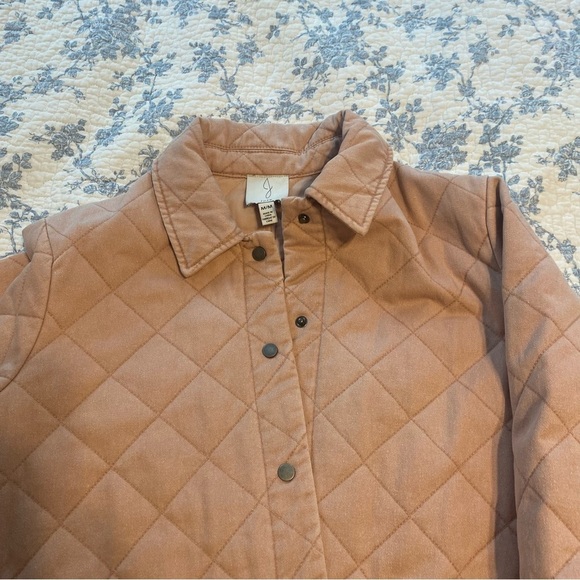 Joie Quilted Barn Utility Coat Jacket Light Mauve Size Medium - Picture 2 of 9
